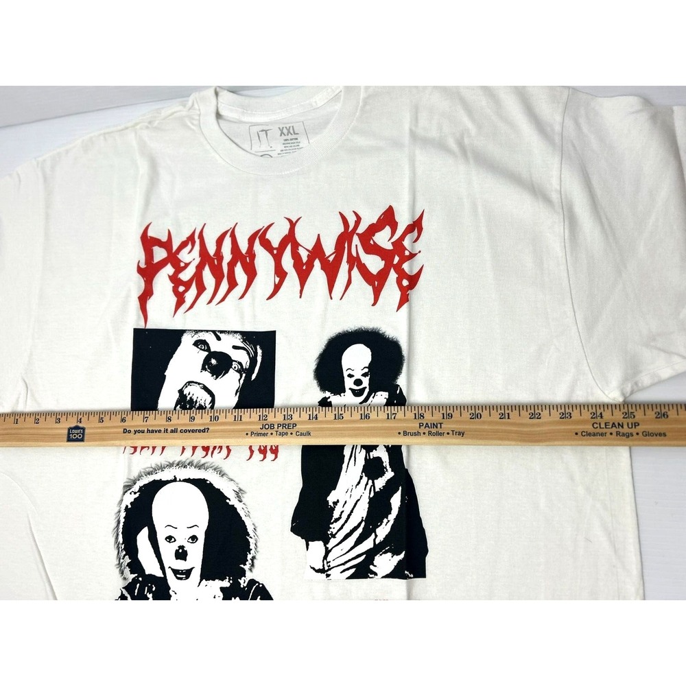 IT Pennywise Youll Float Too Graphic Tee Mens Size XXL White Red Short Sleeve - Picture 5 of 6